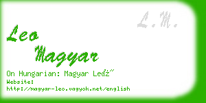 leo magyar business card